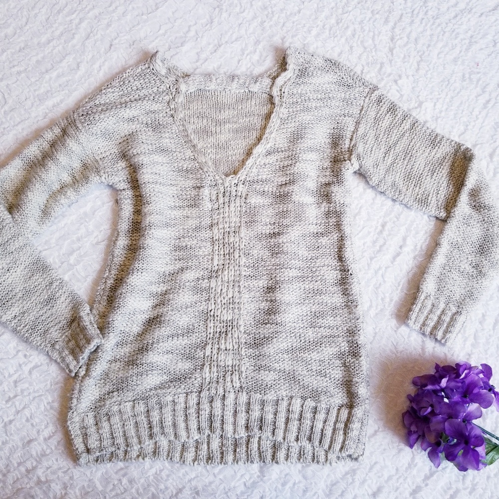 Paper Crane Sweater with Sparkle & Cut Out